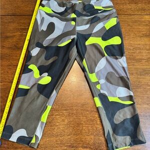 Nike womans Leggings - Black, Gray, and Yellow Camo